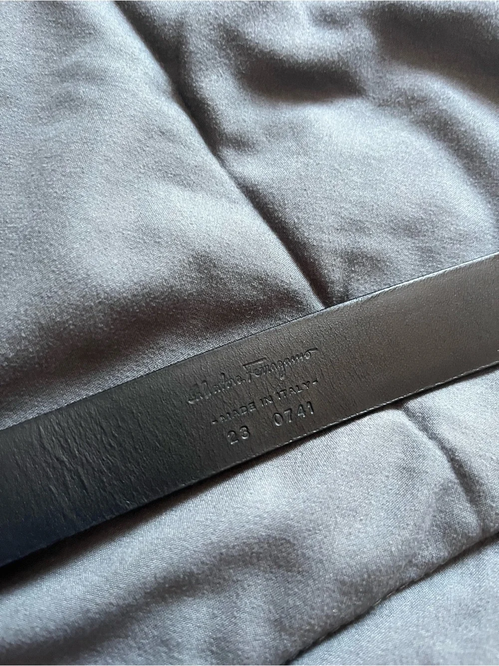 Salvatore Ferragamo Black Leather Belt with Silver Gancini Buckle